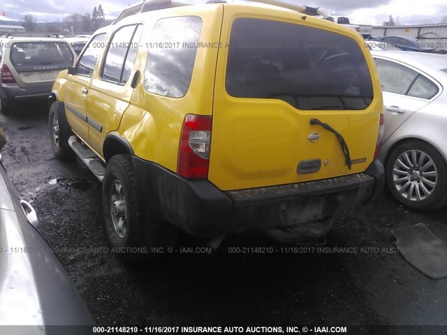 5N1ED28Y71C568919 - 2001 NISSAN XTERRA XE/SE YELLOW photo 3