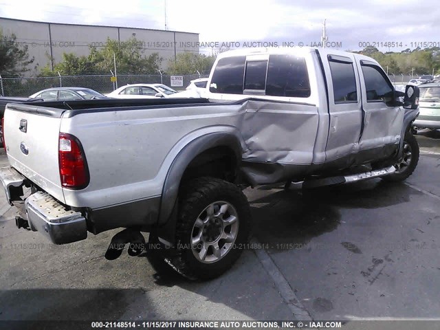 1FT8W3BT1CEC85518 - 2012 FORD F350 SUPER DUTY SILVER photo 4