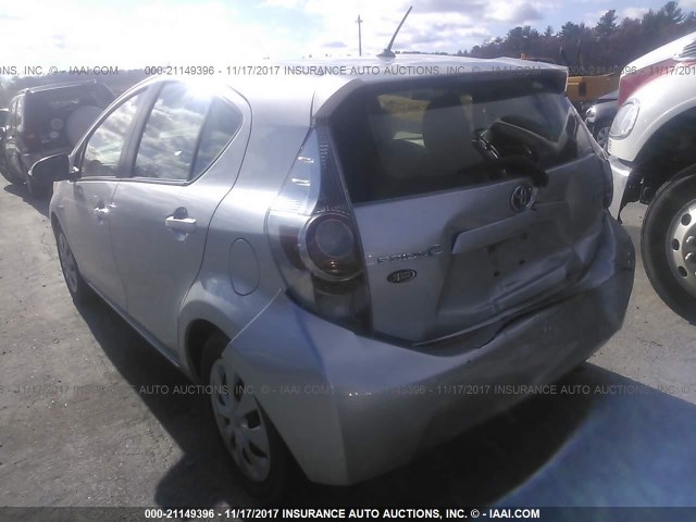 JTDKDTB39C1004391 - 2012 TOYOTA PRIUS C SILVER photo 3