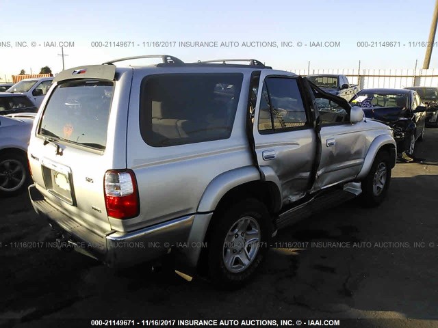 JT3GN86R420224528 - 2002 TOYOTA 4RUNNER SR5 SILVER photo 4