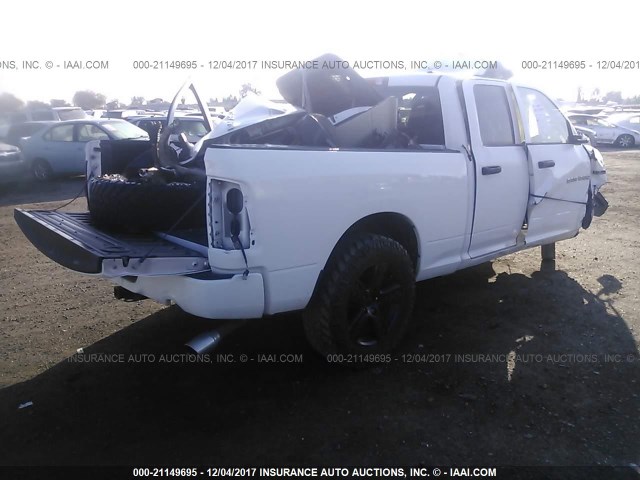 1C6RD7FT8CS172105 - 2012 DODGE RAM 1500 ST WHITE photo 4