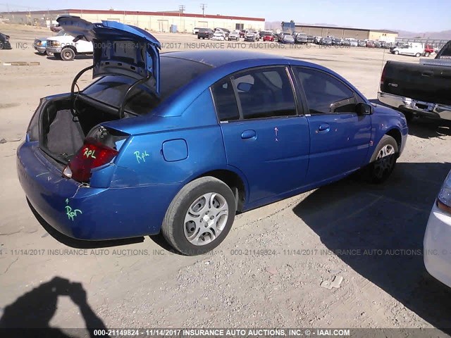 1G8AJ52F84Z170957 - 2004 SATURN ION LEVEL 2 BLUE photo 4