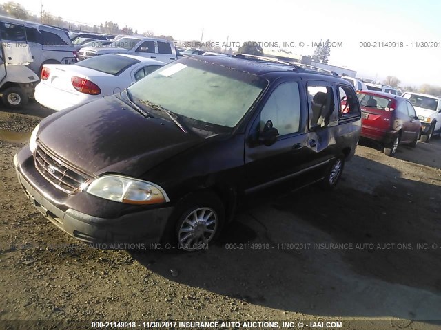 2FMZA5146YBB52891 - 2000 FORD WINDSTAR LX MAROON photo 2