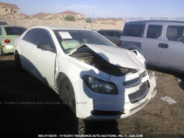 1G1ZA5EB8AF173039 - 2010 CHEVROLET MALIBU LS WHITE photo 1