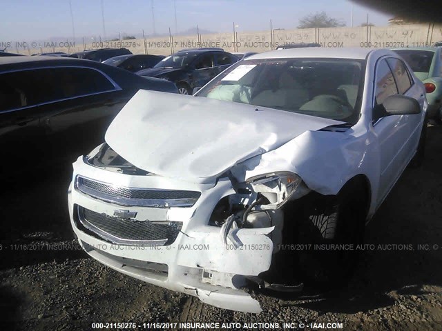 1G1ZA5EB8AF173039 - 2010 CHEVROLET MALIBU LS WHITE photo 6