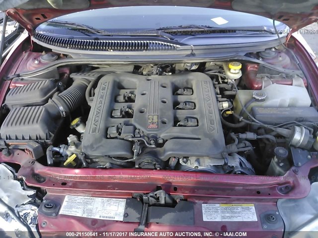 2C3HE66G64H690211 - 2004 CHRYSLER 300M RED photo 10