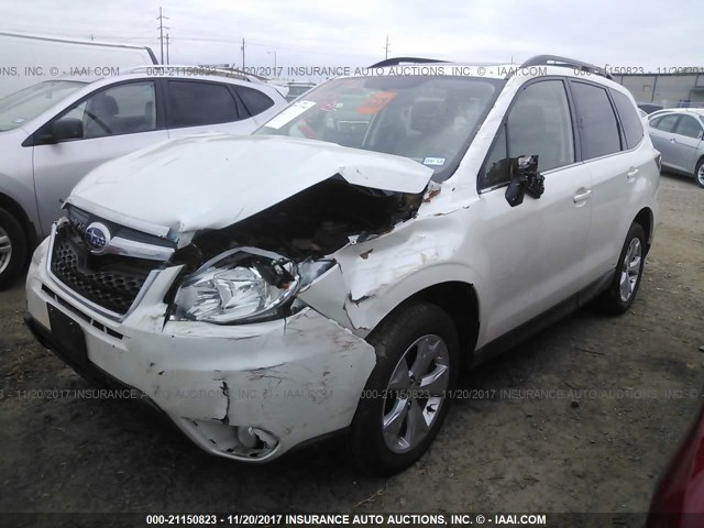 JF2SJAHC9FH468024 - 2015 SUBARU FORESTER 2.5I LIMITED WHITE photo 2