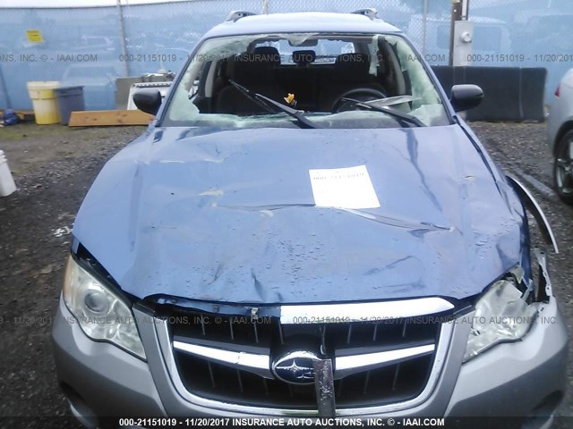 4S4BP60CX87314609 - 2008 SUBARU OUTBACK BLUE photo 6