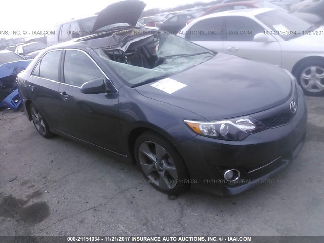 4T1BK1FK0CU015205 - 2012 TOYOTA CAMRY SE/XLE GRAY photo 1