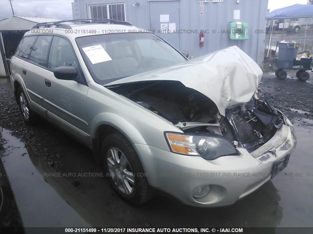 4S4BP61C257335593 - 2005 SUBARU LEGACY OUTBACK 2.5I BEIGE photo 1