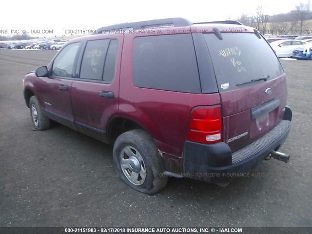 1FMZU72K15UA92122 - 2005 FORD EXPLORER XLS/XLS SPORT MAROON photo 3