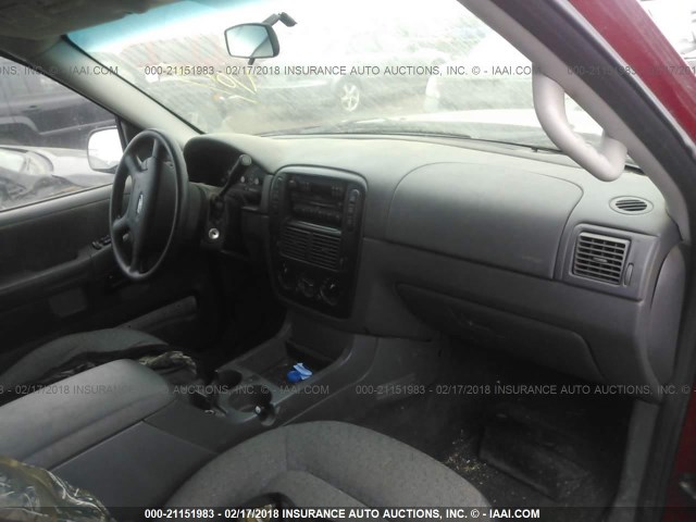 1FMZU72K15UA92122 - 2005 FORD EXPLORER XLS/XLS SPORT MAROON photo 5