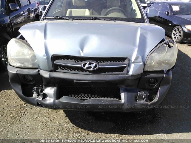 KM8JN12D56U410303 - 2006 HYUNDAI TUCSON GLS/LIMITED BLUE photo 6