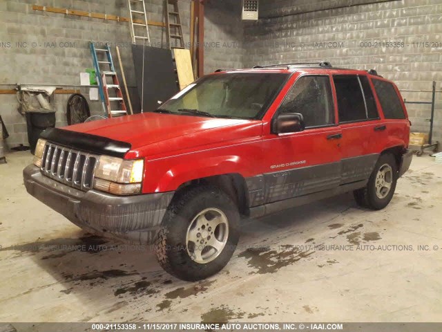 1J4GZ58Y3VC597592 - 1997 JEEP GRAND CHEROKEE LAREDO/TSI RED photo 2