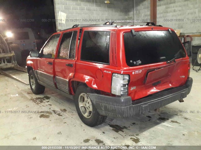 1J4GZ58Y3VC597592 - 1997 JEEP GRAND CHEROKEE LAREDO/TSI RED photo 3