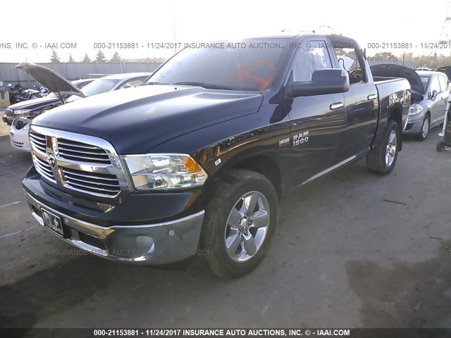 1C6RR7LT4FS733121 - 2015 RAM 1500 SLT BLACK photo 2