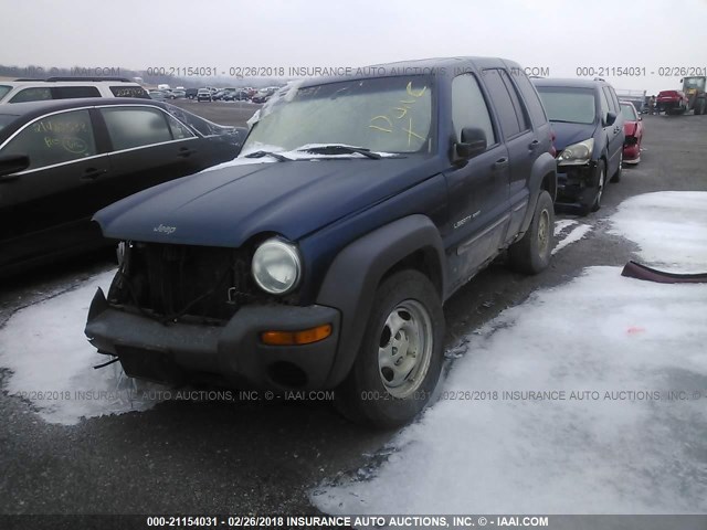 1J4GL48K73W514216 - 2003 JEEP LIBERTY SPORT/FREEDOM ლურჯი ფოტო 2
