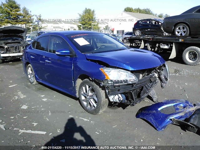 3N1AB7AP1FY265403 - 2015 NISSAN SENTRA S/SV/SR/SL BLUE photo 1