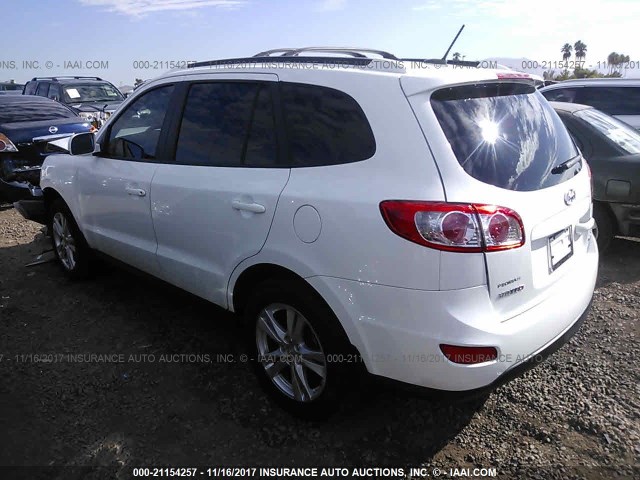 5NMSH4AG7AH342860 - 2010 HYUNDAI SANTA FE SE WHITE photo 3