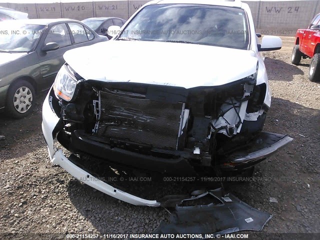 5NMSH4AG7AH342860 - 2010 HYUNDAI SANTA FE SE WHITE photo 6