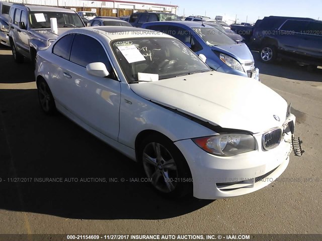 WBAUP9C56AVL89267 - 2010 BMW 128 I WHITE photo 1