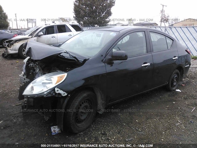 3N1CN7AP5CL885874 - 2012 NISSAN VERSA S/SV/SL BLACK photo 2