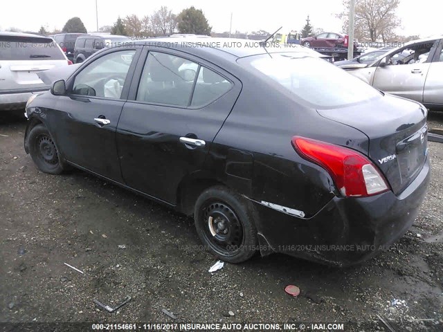 3N1CN7AP5CL885874 - 2012 NISSAN VERSA S/SV/SL BLACK photo 3