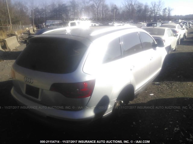 WA1AV74L57D008482 - 2007 AUDI Q7 4.2 QUATTRO SILVER photo 4