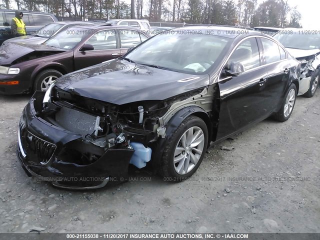 2G4GK5EX5F9127963 - 2015 BUICK REGAL BLACK photo 2