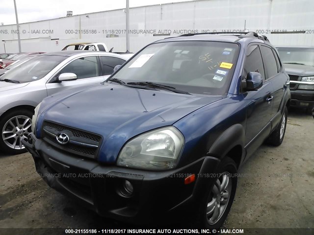 KM8JN72D27U637162 - 2007 HYUNDAI TUCSON SE/LIMITED BLUE photo 2