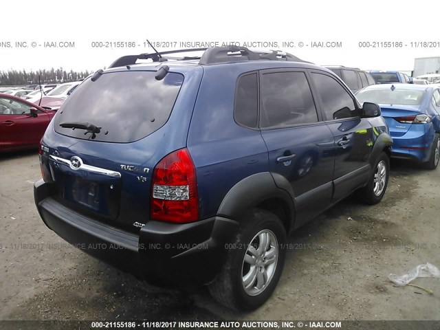 KM8JN72D27U637162 - 2007 HYUNDAI TUCSON SE/LIMITED BLUE photo 4