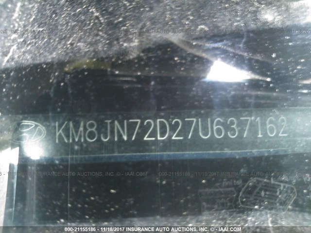 KM8JN72D27U637162 - 2007 HYUNDAI TUCSON SE/LIMITED BLUE photo 9