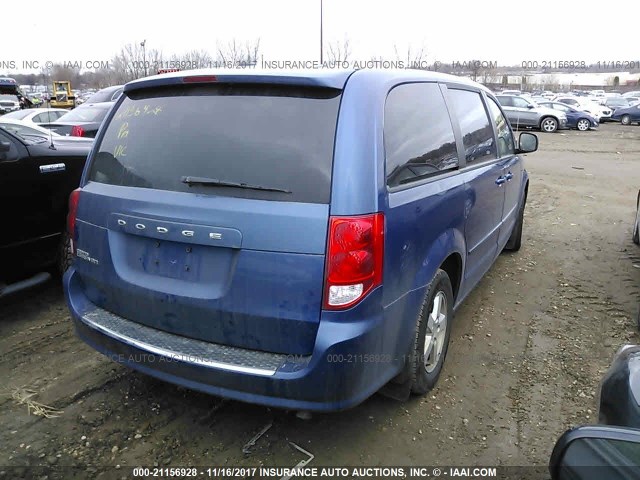 2D4RN3DG7BR601550 - 2011 DODGE GRAND CARAVAN MAINSTREET BLUE photo 4