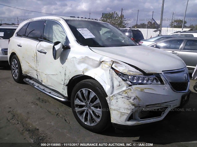 5FRYD3H47GB019641 - 2016 ACURA MDX TECHNOLOGY WHITE photo 1