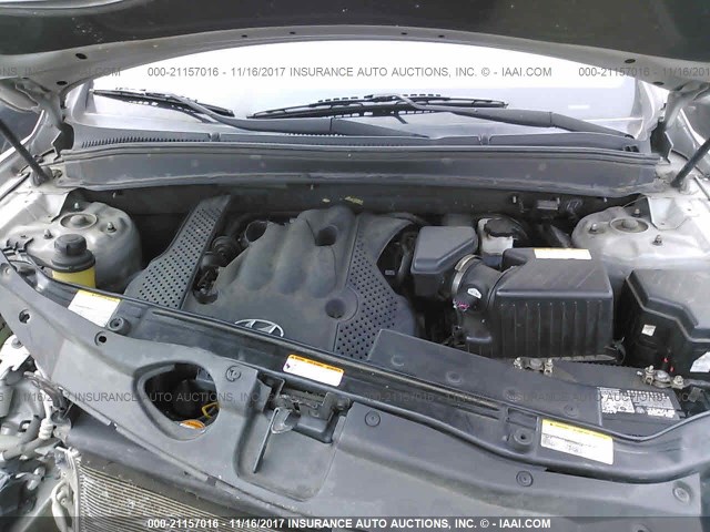 5NMSG13D07H092729 - 2007 HYUNDAI SANTA FE GLS SILVER photo 10