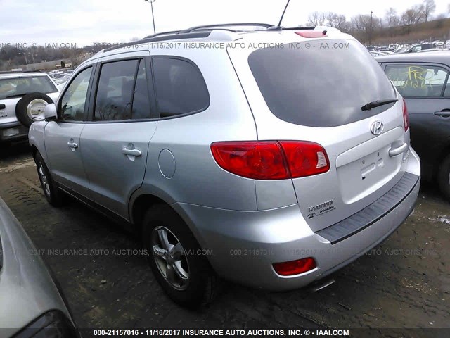 5NMSG13D07H092729 - 2007 HYUNDAI SANTA FE GLS SILVER photo 3