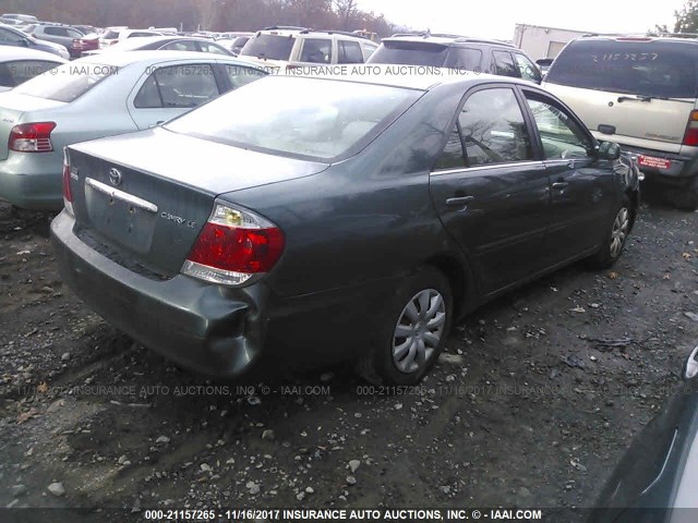 4T1BE32K95U387573 - 2005 TOYOTA CAMRY LE/XLE/SE GREEN photo 4