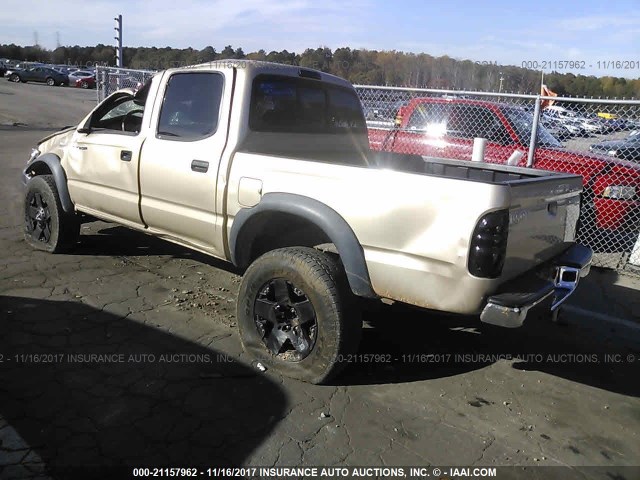 5TEGM92N81Z776880 - 2001 TOYOTA TACOMA DOUBLE CAB PRERUNNER GOLD photo 3