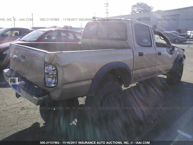 5TEGM92N81Z776880 - 2001 TOYOTA TACOMA DOUBLE CAB PRERUNNER GOLD photo 4