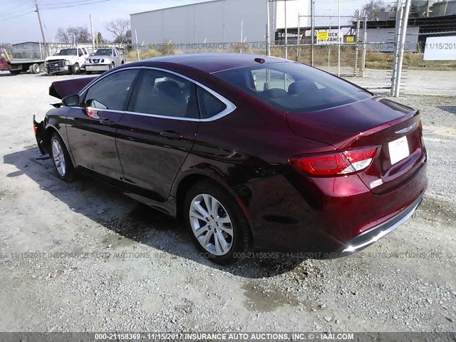 1C3CCCAB4GN145579 - 2016 CHRYSLER 200 LIMITED RED photo 3