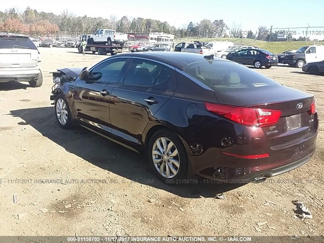 5XXGN4A78FG354102 - 2015 KIA OPTIMA EX MAROON photo 3