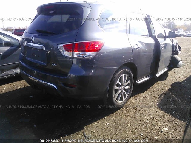 5N1AR2MN8DC600681 - 2013 NISSAN PATHFINDER S/SV/SL/PLATINUM 灰色 照片 4