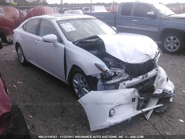 JTHBW1GGXE2047952 - 2014 LEXUS ES 300H WHITE photo 1