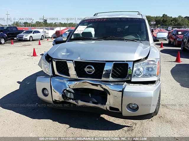 5N1AA08A24N708284 - 2004 NISSAN ARMADA SE/LE SILVER photo 6