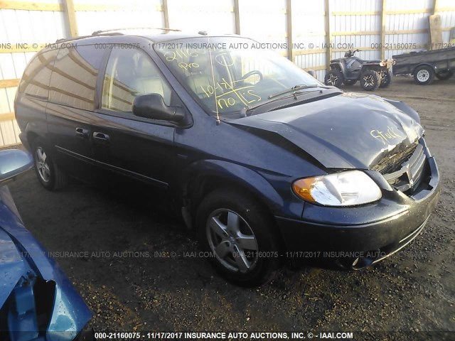 2D8GP44L27R303269 - 2007 DODGE GRAND CARAVAN SXT Navy photo 1