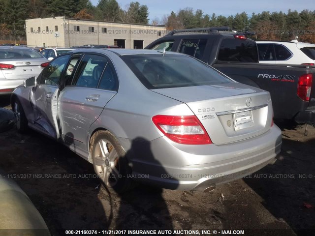 WDDGF8BB0AR088139 - 2010 MERCEDES-BENZ C 300 4MATIC SILVER photo 3