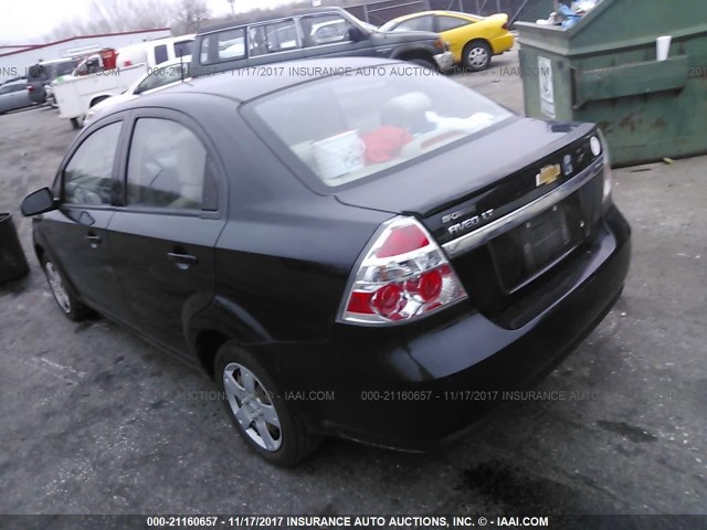 KL1TD5DE0BB199828 - 2011 CHEVROLET AVEO LS/LT BLACK photo 3