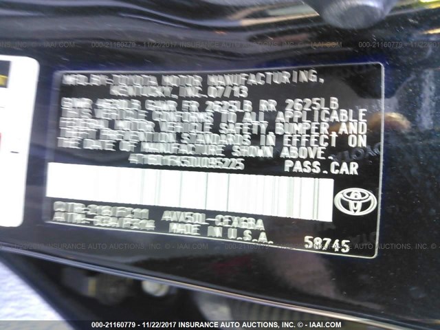 4T1BD1FK5DU095225 - 2013 TOYOTA CAMRY HYBRID/LE/XLE 黑色 照片 9