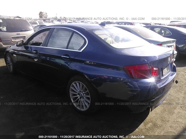 WBAFU7C59BC869631 - 2011 BMW 535 XI BLUE photo 3