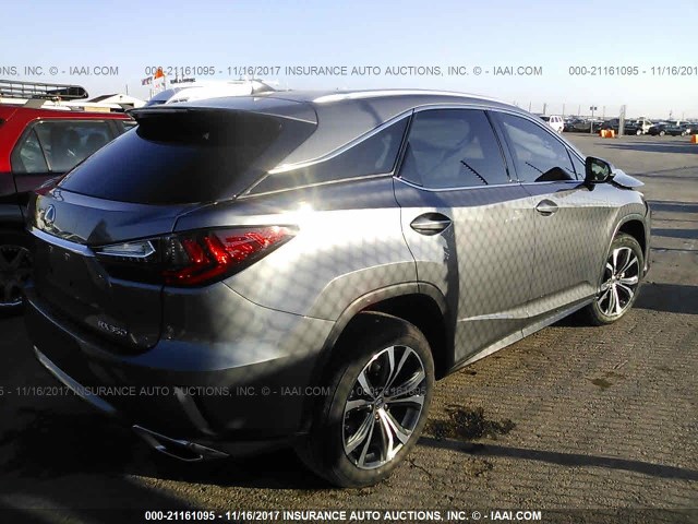 2T2ZZMCAXHC068280 - 2017 LEXUS RX 350/BASE/F SPORT GRAY photo 4